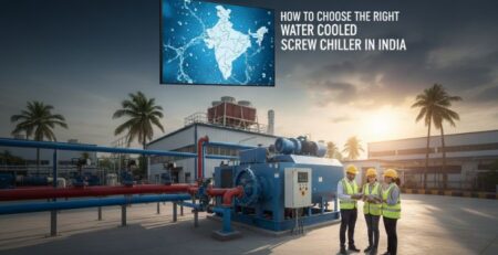 water cooled screw chiller in India