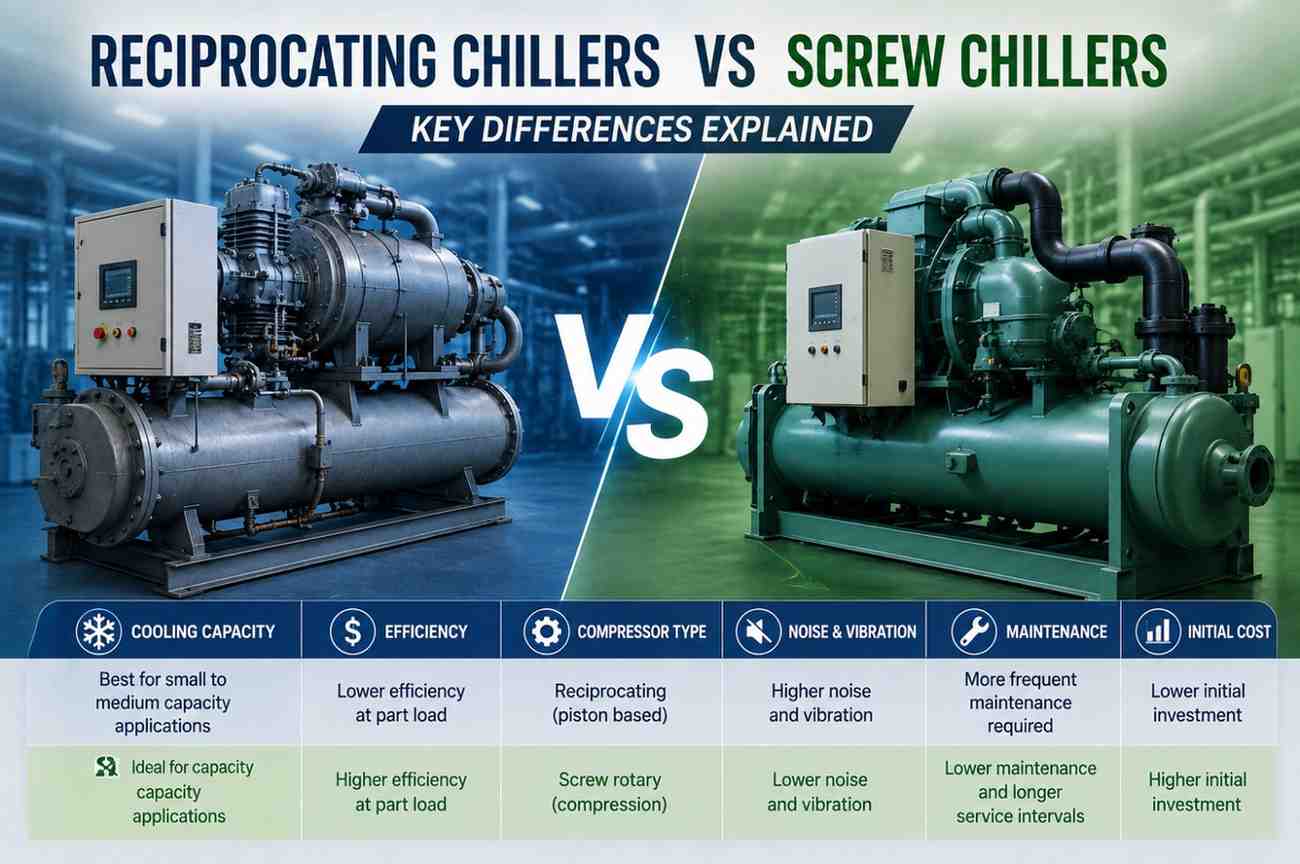 Reciprocating Chillers vs Screw Chillers